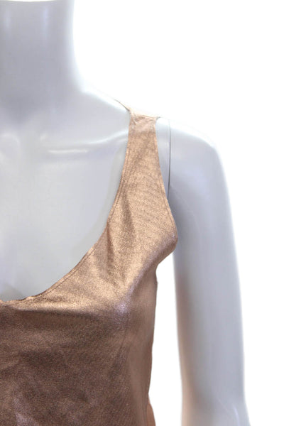 Zara Trafaluc Women Flare Mini Set Tan Polyester Sleeveless Scoop Neck Size XS