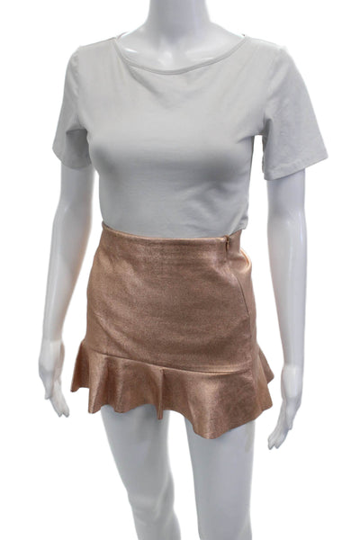 Zara Trafaluc Women Flare Mini Set Tan Polyester Sleeveless Scoop Neck Size XS