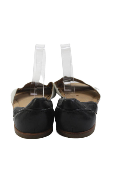 Franco Sarto Women's Open Toe Leather Flat Colorblock Sandals Size 11