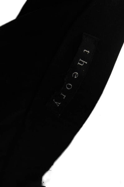 Theory Womens Cropped Ankle Dress Pants Black Polyester Blend Size M
