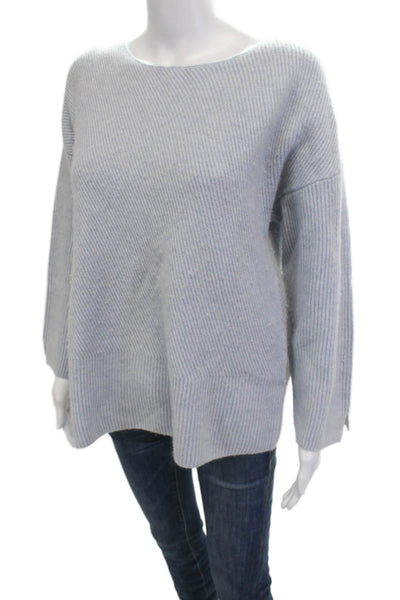 Poetry Unisex Gray Striped Cashmere Blend Pullover Long Sleeve Size 12
