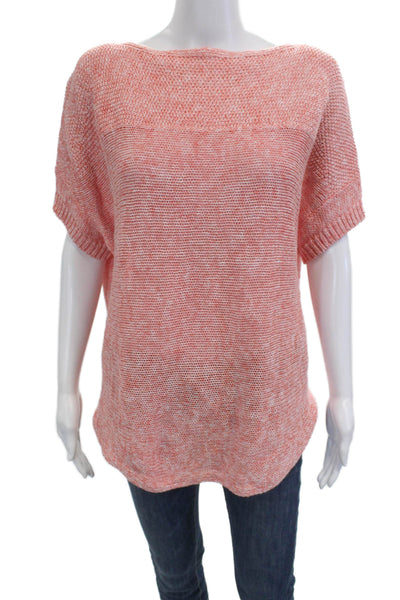Tommy Bahama Unisex Pink Short Sleeve Pullover Sweater Linen Blend Size S