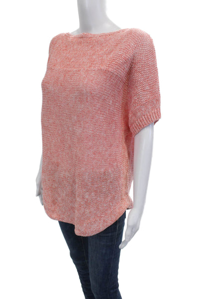 Tommy Bahama Unisex Pink Short Sleeve Pullover Sweater Linen Blend Size S