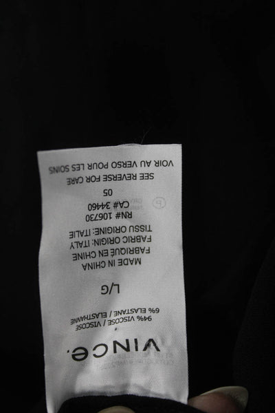 Vince Women Basic Sleeveless Crew Neck Black Blouse Size S