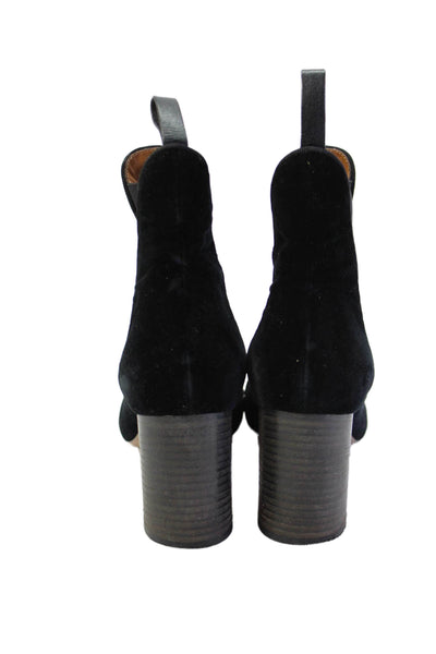 Chloe Womens Velvet Stretch Inset Ankle Boots Black Size 38.5 8.5