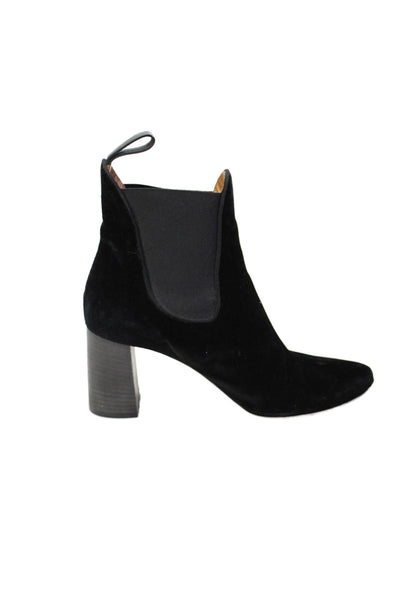 Chloe Womens Velvet Stretch Inset Ankle Boots Black Size 38.5 8.5