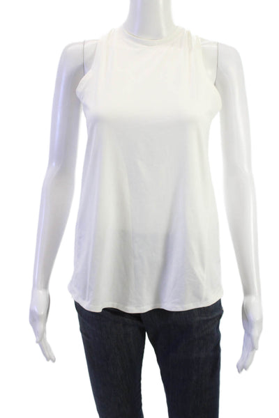 Lululemon Women Basic Sleeveless Tank White Crew Neck Nylon Size S