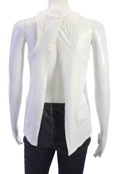 Lululemon Women Basic Sleeveless Tank White Crew Neck Nylon Size S