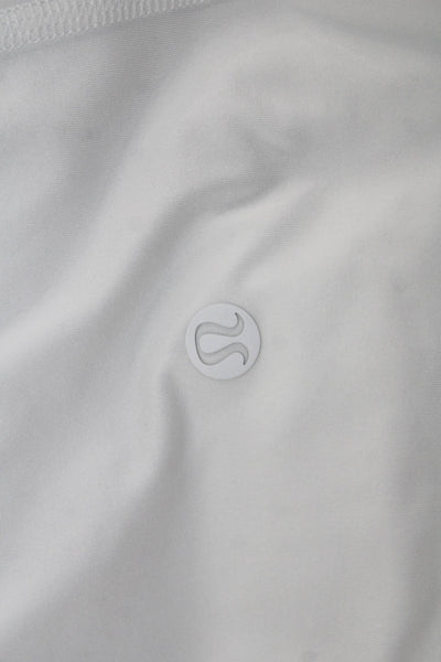 Lululemon Women Basic Sleeveless Tank White Crew Neck Nylon Size S