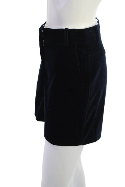 Victoria Beckham Unisex Black Cotton Blend Button Shorts Size 4