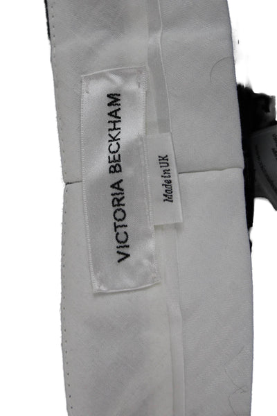 Victoria Beckham Unisex Black Cotton Blend Button Shorts Size 4