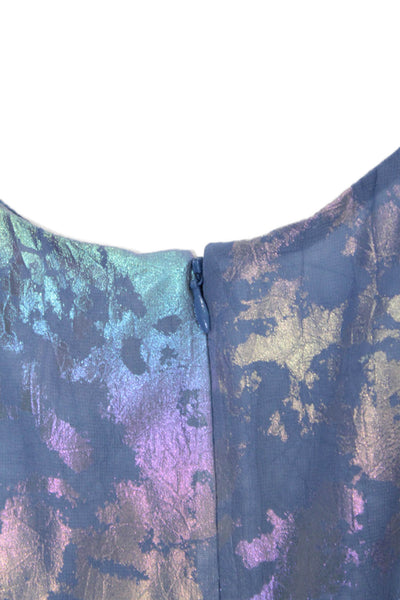Zoe LTD Girls Abstract Iridescent Sleeveless Dress Blue Size 14