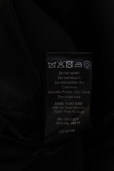 Anne Fontaine Womens Dress Pants Black Polyester Zip Size 38