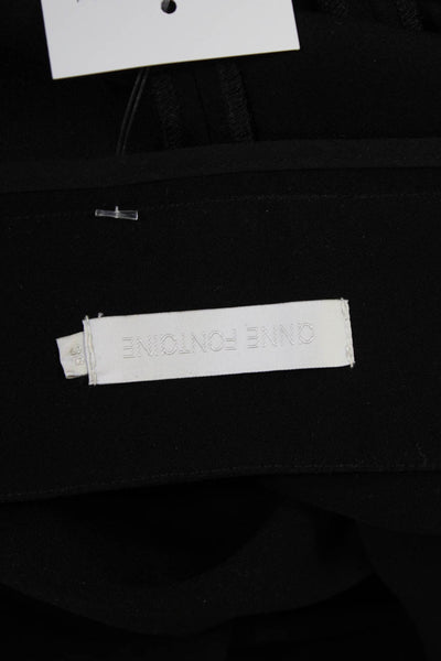 Anne Fontaine Womens Dress Pants Black Polyester Zip Size 38