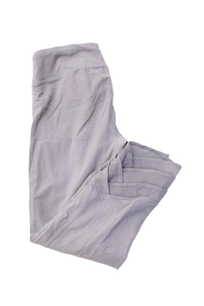 Athleta Girls Solid Cropped Activewear Leggings Purple Size L/12