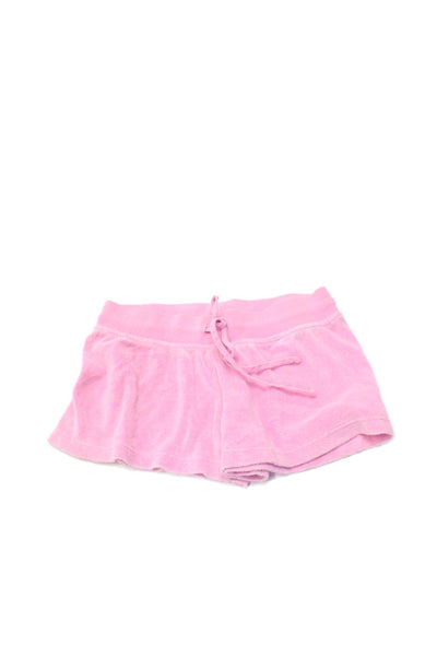Hard Tail Girls Terry Drawstring Waist Shorts Pink Size L