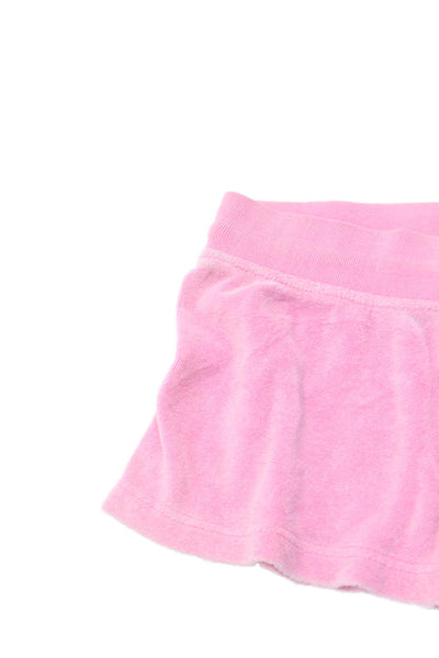 Hard Tail Girls Terry Drawstring Waist Shorts Pink Size L