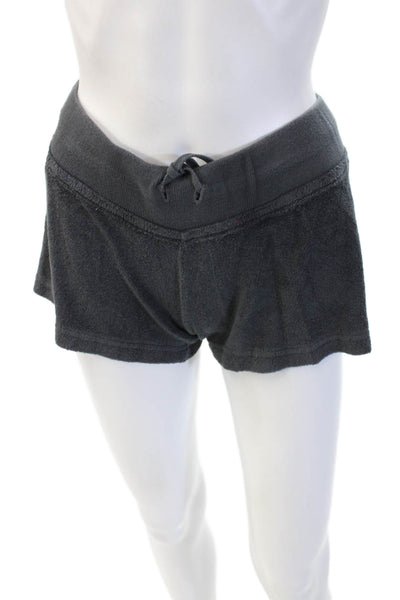 Hard Tail Unisex Sweat Shorts Dark Gray Drawstring Size S