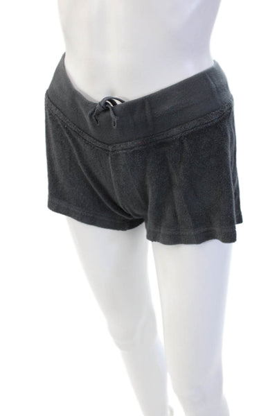 Hard Tail Unisex Sweat Shorts Dark Gray Drawstring Size S