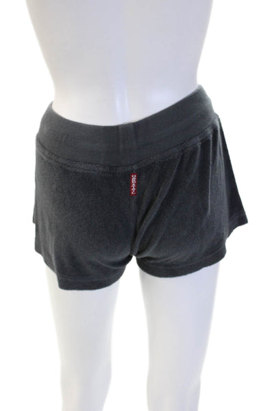 Hard Tail Unisex Sweat Shorts Dark Gray Drawstring Size S