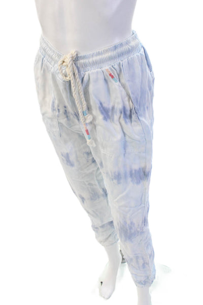 Vintage Havana Unisex Jogger Sweatpants Light Blue 100% Tencel Size S