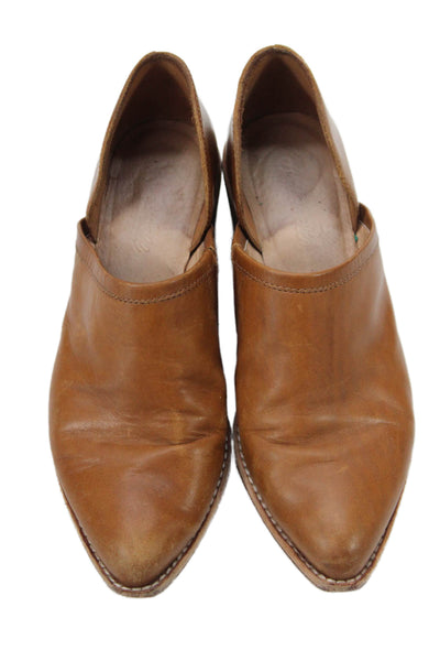 Madewell Womens Leather D'orsay Ankle Boot Heels Brown Size 7