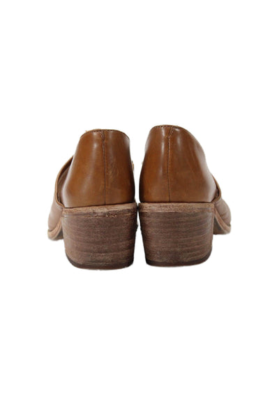 Madewell Womens Leather D'orsay Ankle Boot Heels Brown Size 7
