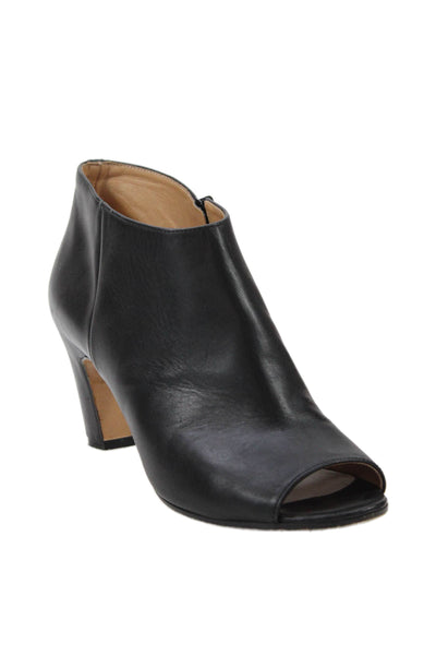 Maison Margiela Womens Leather Open Toe Heels Black Size 7.5