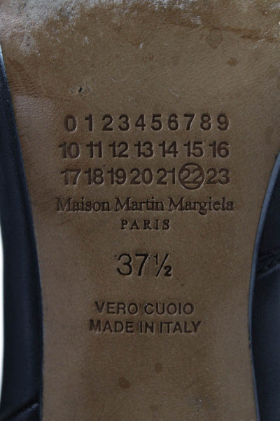 Maison Margiela Womens Leather Open Toe Heels Black Size 7.5