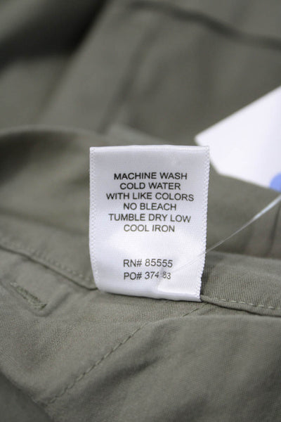 Pistola Unisex Chino Shorts Army Green Solid Button Size S