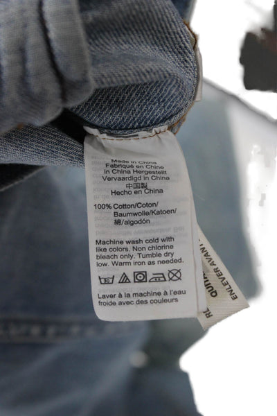 Madewell Womens Light Blue Cotton Collared Button Jacket Size XS