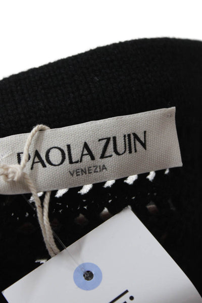 Paola Zuin Women Mini Straight Pencil Silk Black Skirt Size S