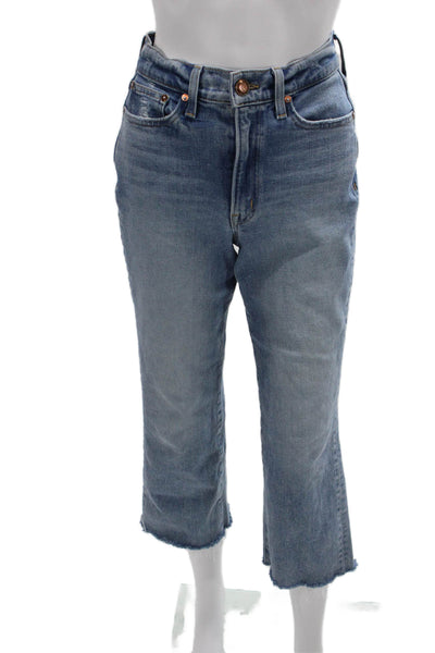 AYR Women Cropped Straight High Rise Blue Jeans Petite Size 26