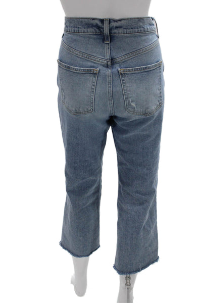 AYR Women Cropped Straight High Rise Blue Jeans Petite Size 26