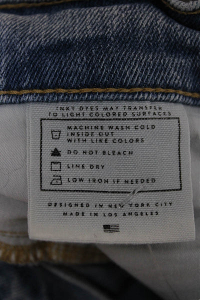 AYR Women Cropped Straight High Rise Blue Jeans Petite Size 26