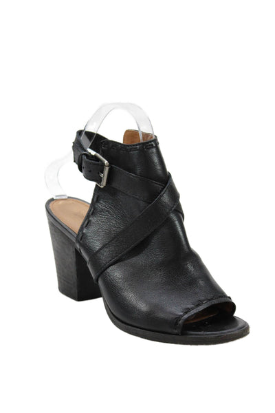 Frye Womens Leather Belted Slingbacks Ankle Boots Black Size 7.5