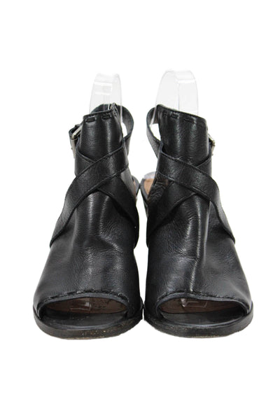 Frye Womens Leather Belted Slingbacks Ankle Boots Black Size 7.5