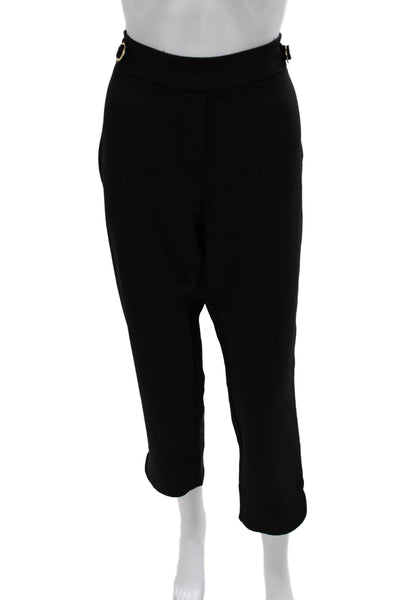Marc New York Women Cropped Ankle Black Buckle Pants Size M