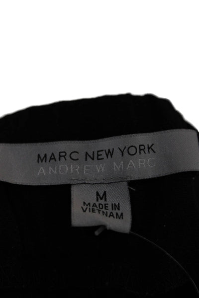 Marc New York Women Cropped Ankle Black Buckle Pants Size M