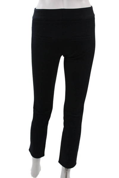 Veronica Beard Women Ankle Cropped Black Pants Button Size 0