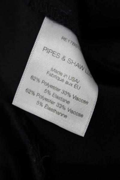 Veronica Beard Women Ankle Cropped Black Pants Button Size 0