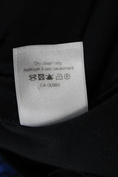 Veronica Beard Women Ankle Cropped Black Pants Button Size 0