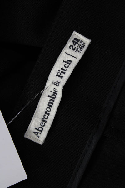 Abercrombie & Fitch Women Dress Pants Black Hook & Eye 30 Inseam Size 24
