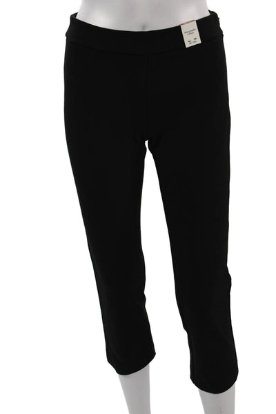 Abercrombie & Fitch Womens Ankle Cropped Dress Pants Solid Black Zip Size 24