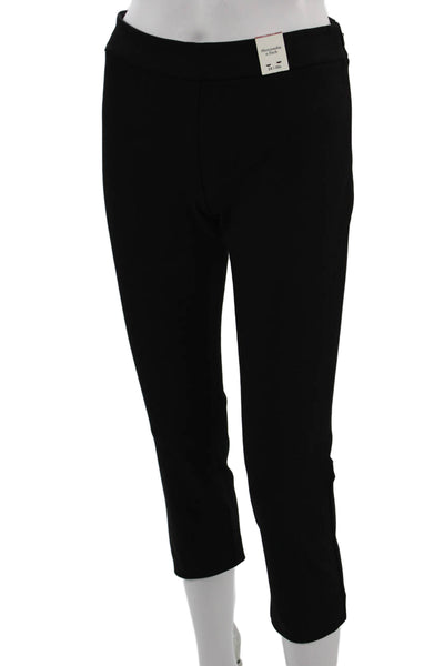 Abercrombie & Fitch Womens Ankle Cropped Dress Pants Solid Black Zip Size 24