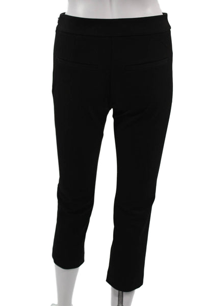 Abercrombie & Fitch Womens Ankle Cropped Dress Pants Solid Black Zip Size 24
