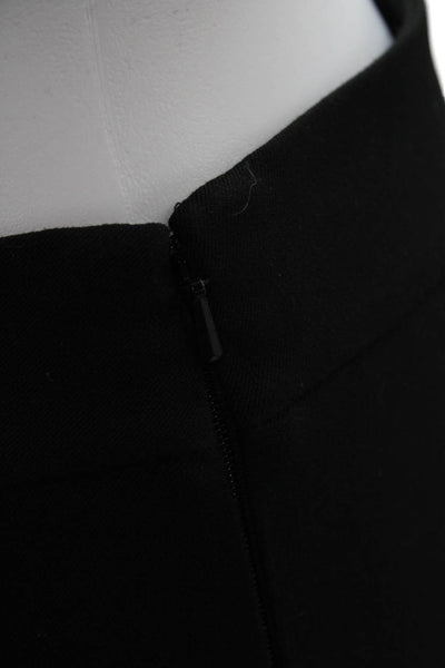 Abercrombie & Fitch Womens Ankle Cropped Dress Pants Solid Black Zip Size 24