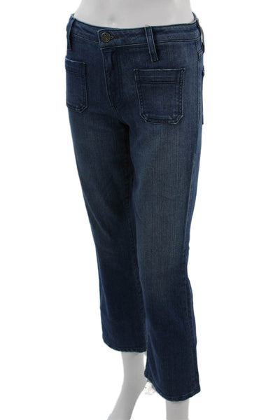Joie Womens Cropped Dark Blue Mid Rise Jeans Juniors Size 24