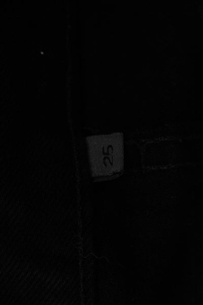 Carmar Womens Cropped High Waist Black Jeans 22in Inseam Size 25
