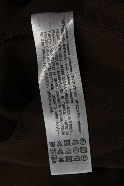 Zara Unisex Pullover Sweater Brown Mock Neck Long Sleeve Size S
